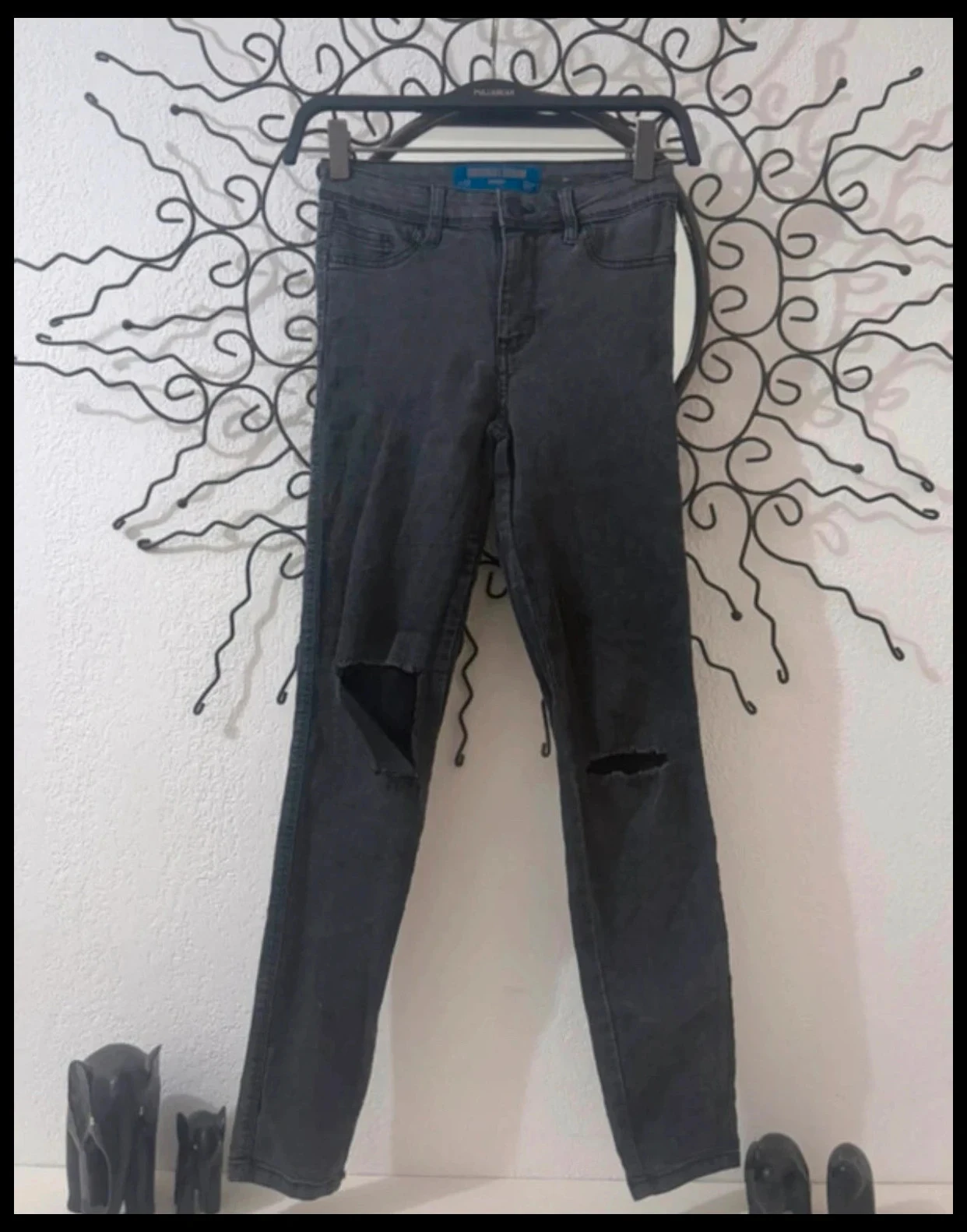Jean Skinny Jennyfer Gris Anthracite Ripped – Taille 32 (XXS)